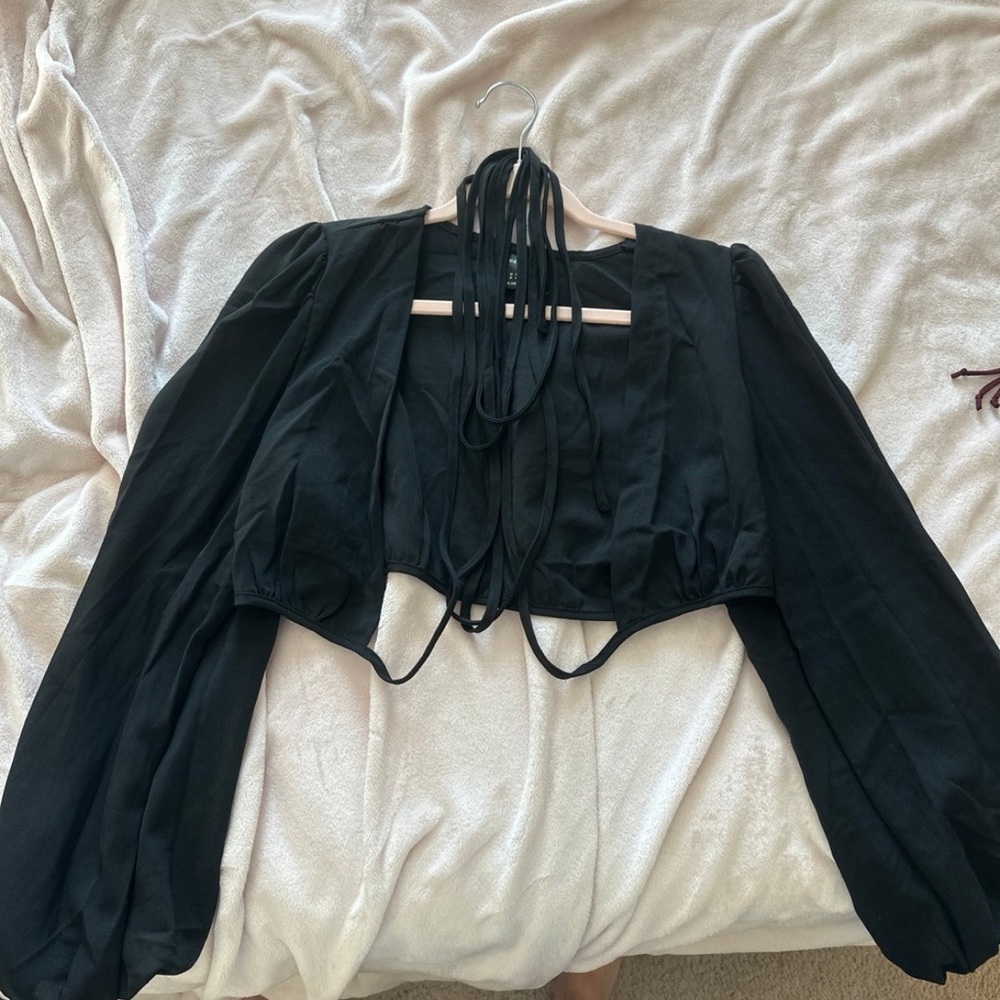 Black womens crop top